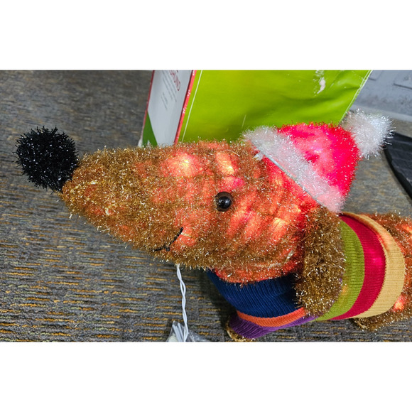 Wondershop By Target - Tinsel DACHSHUND Dog Outdoor Lighted Sculpture Christmas - Picture 4 of 5